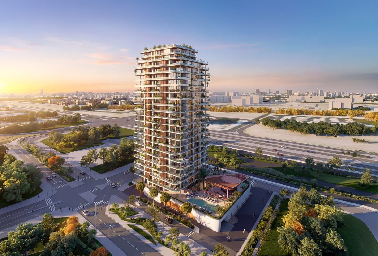Bliss Tower, Lusail Waterfront: real estate off plan apartments and duplexes for sale in Qatar, render.