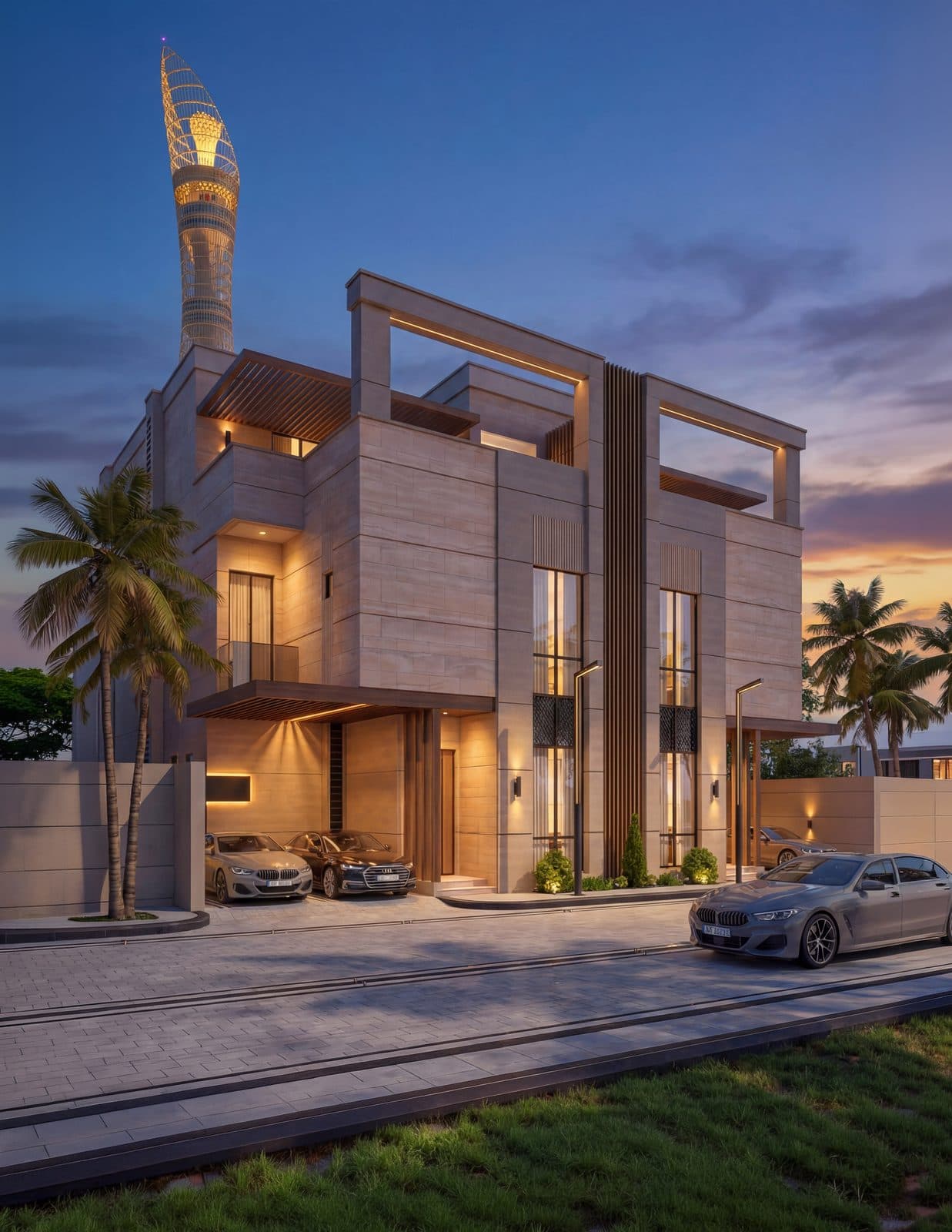 Bliss Gardens Muraikh, Doha: off plan property for sale in Qatar, five-bedroom villas, render.
